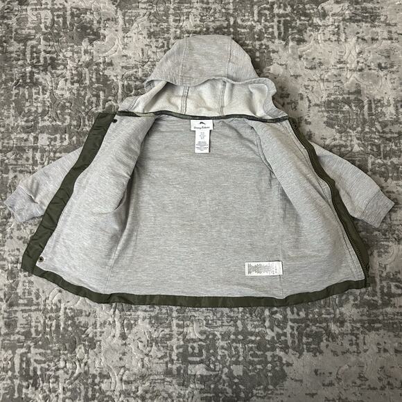 TOMMY BAHAMA KIDS BOY Toddler QUILTED Hooded Green Olive Cotton JACKET 3T - Picture 4 of 12